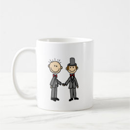 Lustiger Bräutigam-homosexuelle Heirat-Cartoon Kaffeetasse