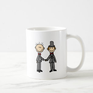 Lustiger Bräutigam-homosexuelle Heirat-Cartoon Kaffeetasse