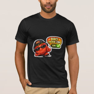Lustiger Bro-Modus-An-T-Shirt Süße animierte Fig T-Shirt