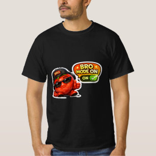 Lustiger Bro-Modus-An-T-Shirt Süße animierte Fig T-Shirt