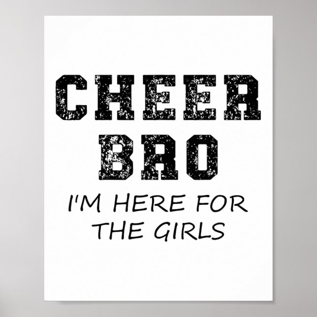 Lustiger Bruder Cheerleader Unterstützer Junge Poster (Vorne)