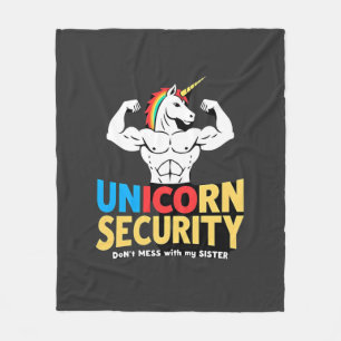 Lustiger Bruder Einhorn Sicherheit Verarsch Meine Fleecedecke