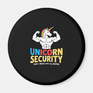 Lustiger Bruder Einhorn Sicherheit Verarsch Meine Magnet