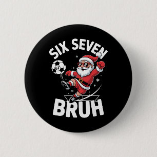 Lustiger Bruh Fußball Weihnachtsmann 67 Meme Weihn Button