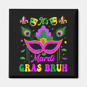 Lustiger Bruh Mardi Gras Jungen Kinder Magnet
