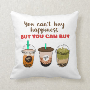 Lustiger Bubble Tea Boba Fan Kann Glück Nicht Kauf Kissen