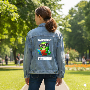 Lustiger Bücherwurm? Eher Enzyklopädiewurm! Jeansjacke