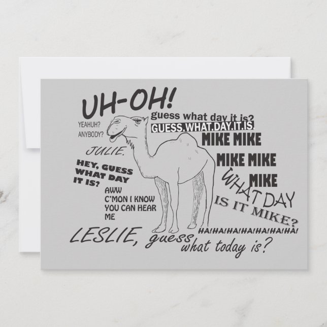 Lustiger Buckel-Tag Einladung (Vorderseite)