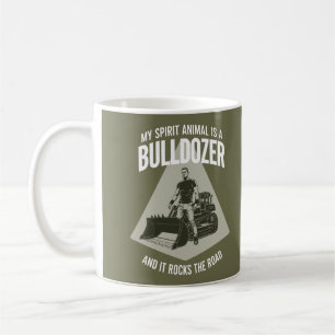 Lustiger Bulldozer-Fahrer-Spruch Minimalistisches  Kaffeetasse