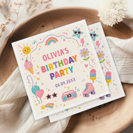 Lustiger Bunter Geburtstag Geburtstag Serviette