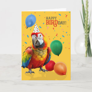 Lustiger Bunter Hybrid Ara Papagei Geburtstag Karte