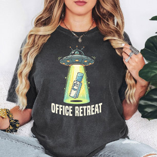 Lustiger Büro-Rückzugsort Ufo-Wasserkühler T-Shirt