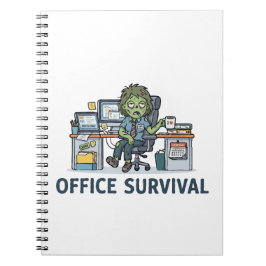 Lustiger Büro-Zombie "Survie Au Bureau" Arbeits-Hu Notizblock