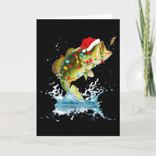 Lustiger Byss Angelshut Weihnachten Pyjama Fisch Karte