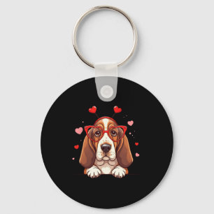 Lustiger Bysset-Hund-Stirnband Herz Valentinstag D Schlüsselanhänger