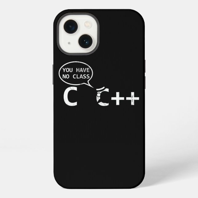 Lustiger C-Klassen-Witz für Computerprogrammierer  iPhone Hülle (Rückseite)