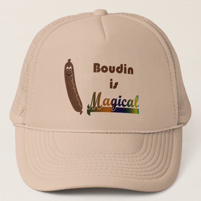 Lustiger Cajun Louisiana Boudin Truckerkappe (Vorderseite)
