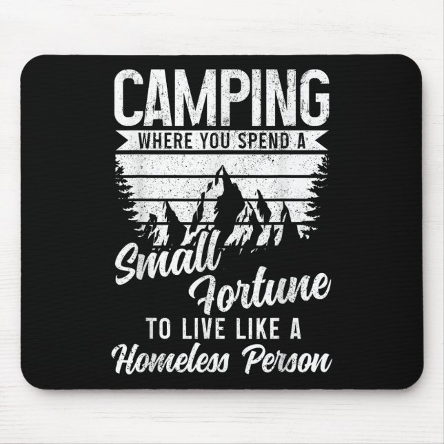 Lustiger Camping-Camper  Mousepad (Vorne)