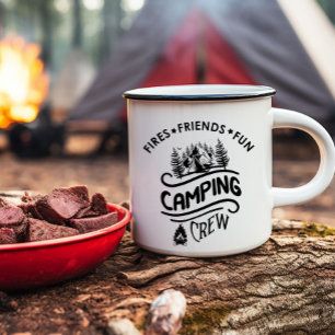 Lustiger Camping-Crew-Slogan Camper-Freunde Tasse