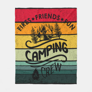 Lustiger Camping-Crew-Slogan, lustige Camper-Freun Fleecedecke