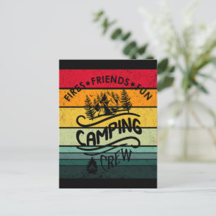 Lustiger Camping-Crew-Slogan lustige Camper-Freund Postkarte