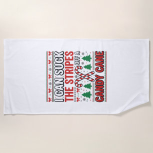 Lustiger Candy Cane Weihnachtspullover Strandtuch