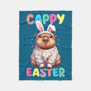 Lustiger Cappy-Oster-Capybara-Meme Frohe Ostern Fleecedecke