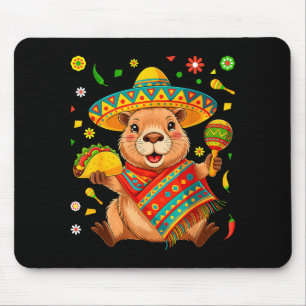 Lustiger Capybara Cinco de Mayo Fiesta Sombrero Ta Mousepad