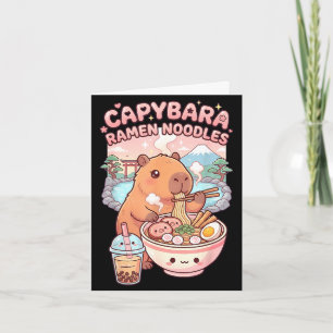 Lustiger Capybara-Nudel-Ramen Kawaii Capybara beim Karte