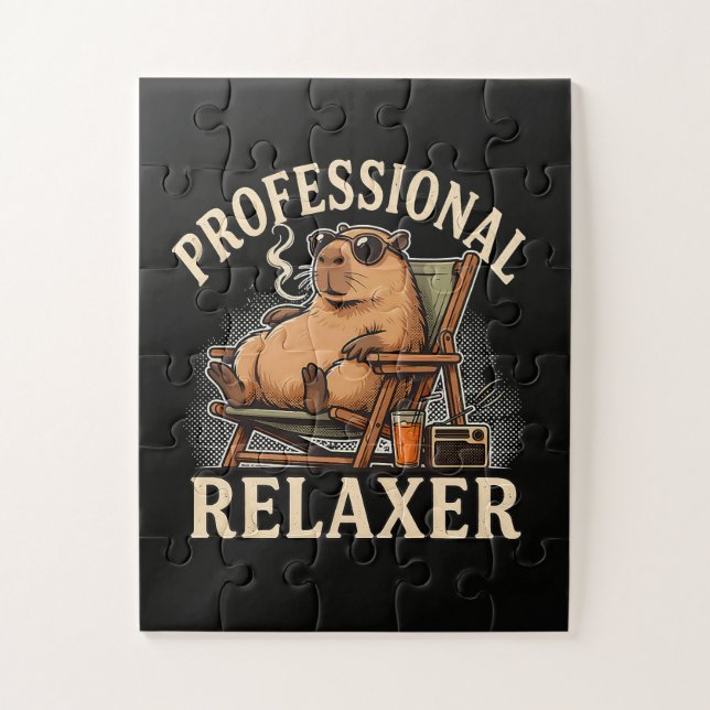 Lustiger Capybara-Professioneller Entspanner (Vertikal)