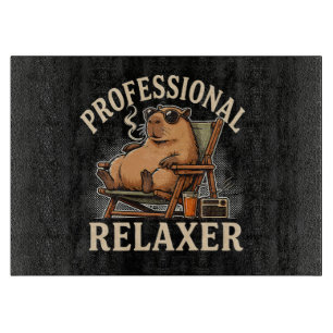 Lustiger Capybara-Professioneller Relaxer Schneidebrett