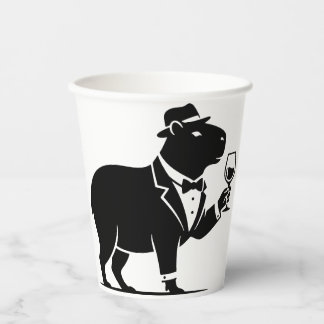 Lustiger Capybara-Weinglas Minimalist Modern Pappbecher