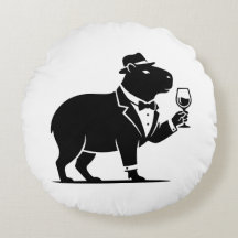 Lustiger Capybara-Weinglas Minimalist Modern
