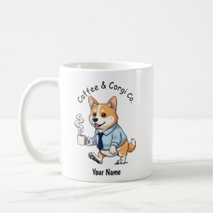 Lustiger Cardigan Welsh Corgi Geschäftsanzug Kaffe Kaffeetasse