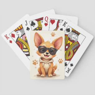 Lustiger Carolina-Hund Kawaii-Hund Spielkarten