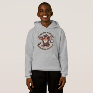 Lustiger Cartoon-Affe   Kinder Pullover Hoodie