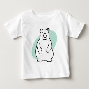 Lustiger Cartoon-Grizzly-Eisbär Baby T-shirt