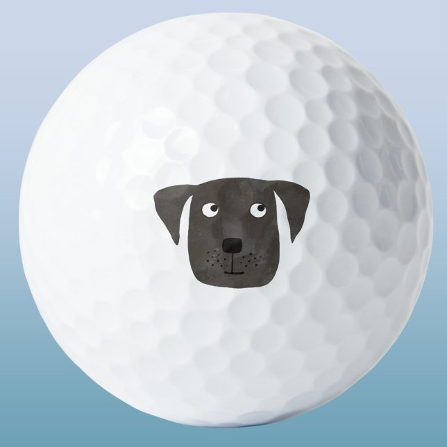 Lustiger Cartoon-Hund Golfball (Fun cartoon dog golf balls for pet and animal lovers)