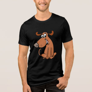 Lustiger Cartoon-Hund Tri-Blend Shirt