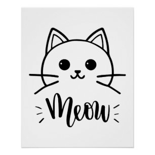 Lustiger Cartoon-Katz-Vektor. Druck für T-Shirt, K