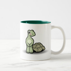 Lustiger Cartoon-Muschel-lose Schildkröten-Tasse Zweifarbige Tasse