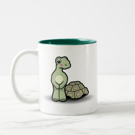 Lustiger Cartoon-Muschel-lose Schildkröten-Tasse Zweifarbige Tasse