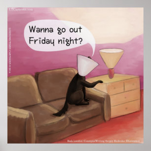 Lustiger Cartoon-Poster zum Hundekegel-Dating Poster