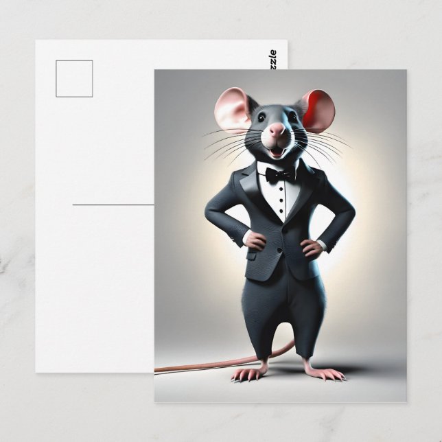 lustiger Cartoon Postkarte (Vorne/Hinten)