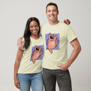 Lustiger Cartoon-Schwein-Tanz/lustiges T-Shirt