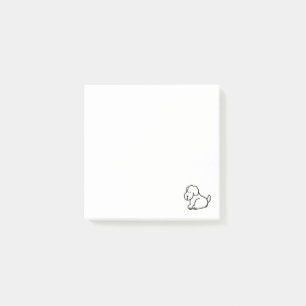 Lustiger Cartoon sitzender Hund Post-it Klebezettel