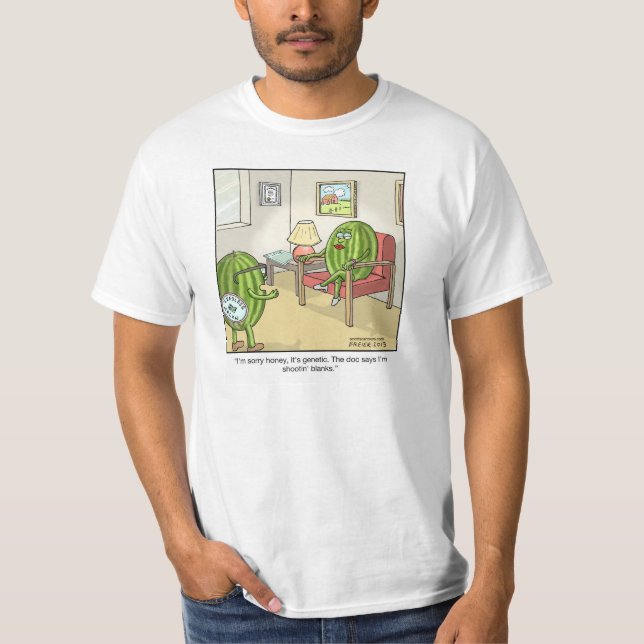 Lustiger Cartoon T-Shirt-Samenlos T-Shirt (Vorderseite)