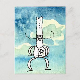 Lustiger Cartoon Texas Cowboy  Postkarte