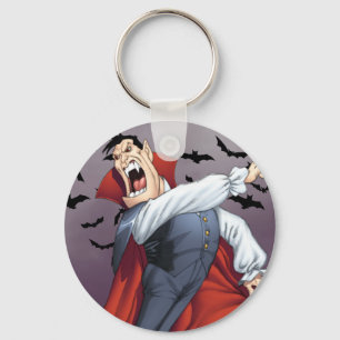 Lustiger CartoonVampire mit Schlägern durch Al Ri Schlüsselanhänger
