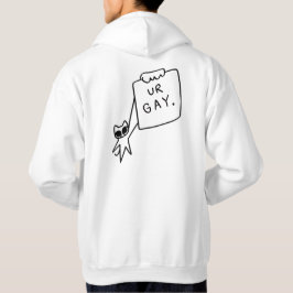Lustiger Cat „DU BIST GAY“ Hoodie Fette Minimalist